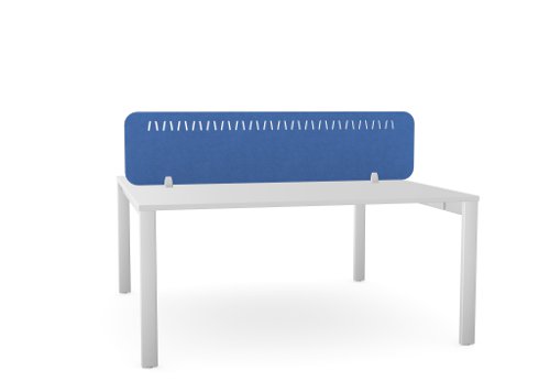 PET Screen - Desk Mounted Straight Top 1590w x 400h - Pattern 2 - Blue