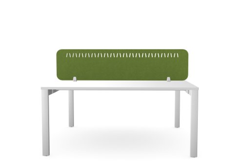 PET Screen - Desk Mounted Straight Top 1590w x 400h - Pattern 2 - Green Citrus
