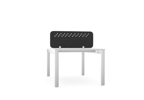 PET Screen - Desk Mounted Straight Top 990w x 400h - Pattern 3 - Charcoal