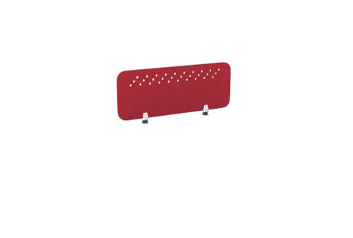PET Screen - Desk Mounted Straight Top 990w x 400h - Pattern 3 - Deep Red (Brackets Not Included)