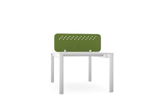 PET Screen - Desk Mounted Straight Top 990w x 400h - Pattern 3 - Green Citrus