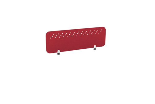 PET Screen - Desk Mounted Straight Top 1190w x 400h - Pattern 3 - Deep Red (Brackets Not Included)