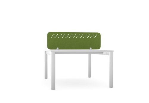 PET Screen - Desk Mounted Straight Top 1190w x 400h - Pattern 3 - Green Citrus