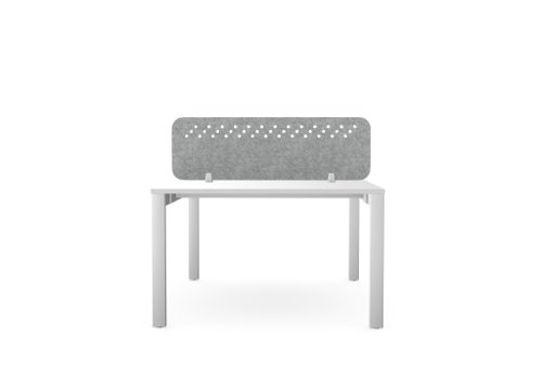 PET Screen - Desk Mounted Straight Top 1190w x 400h - Pattern 3 - Grey