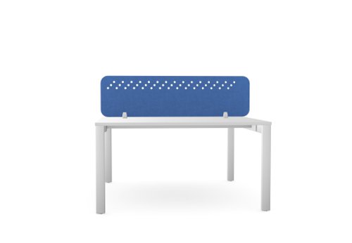 PET Screen - Desk Mounted Straight Top 1390w x 400h - Pattern 3 - Blue
