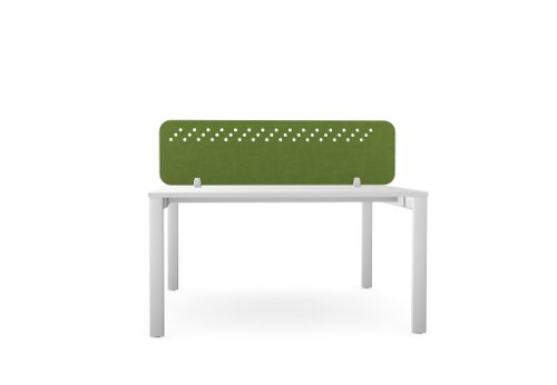 PET Screen - Desk Mounted Straight Top 1390w x 400h - Pattern 3 - Green Citrus