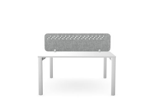 PET Screen - Desk Mounted Straight Top 1390w x 400h - Pattern 3 - Grey