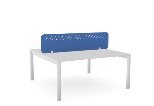 PET Screen - Desk Mounted Straight Top 1590w x 400h - Pattern 3 - Blue