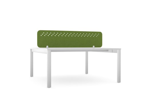 PET Screen - Desk Mounted Straight Top 1590w x 400h - Pattern 3 - Green Citrus