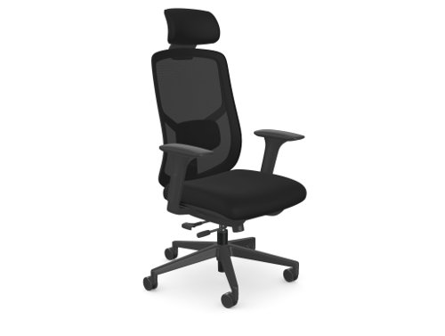 Operative Chair with Headrest, Black Frame and Black Fabric HY-2201