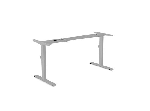 AV8 PILOT DESK height adjustable frame, dual motor - Silver
