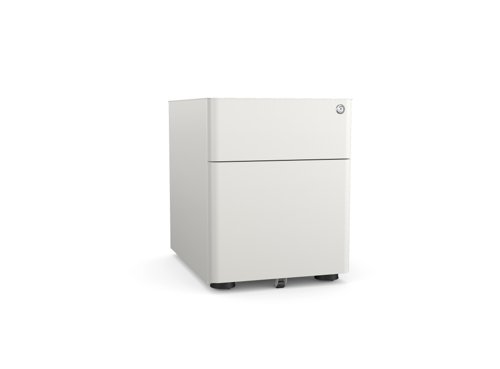 Kito Premium 2 drawer steel pedestal - 390w x 535d x 488h with pencil holder - White