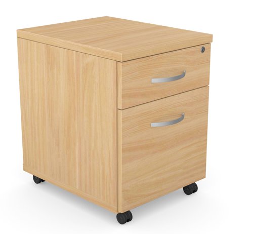 Kito Contract Mobile Pedestal 2 Drawer - Beech
