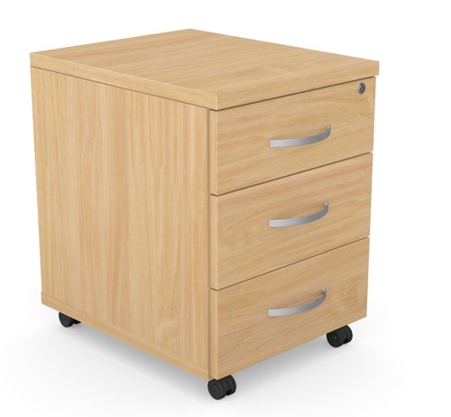 Kito Contract Mobile Pedestal 3 Drawer - Beech