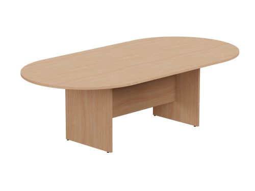 Kito Meeting Table Oval Panel Base 2400w x 1200d - Beech