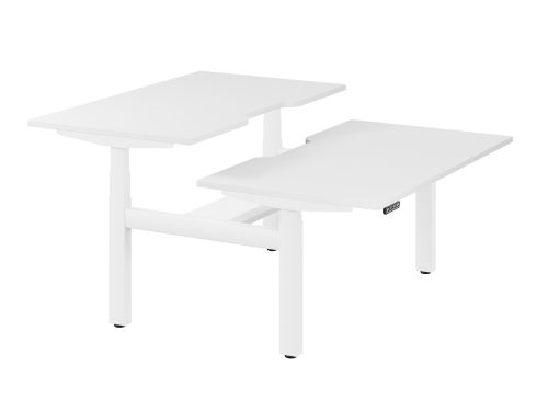 Leap Bench Desk Top With Scallop, 1400 x 800mm - White / White Frame