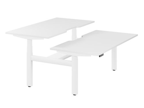 Leap Bench Desk Top With Scallop, 1600 x 800mm - White / White Frame
