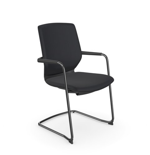 MCC - Y.88 Meeting Chair, Sliding Seat, Black Frame, Black Fabric