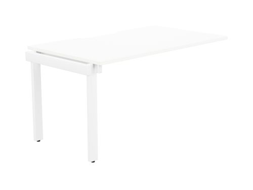 Switch 1 Person Bench Add-On Scallop Top 1400 x 800 - White Frame / White Top