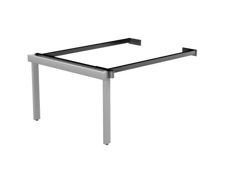 Switch 2 Person Bench Add-On Scallop Top 1400 x 800 - Silver Frame / White Top