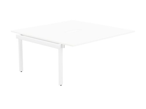 Switch 2 Person Bench Add-On Scallop Top 1600 x 800 - White Frame / White Top