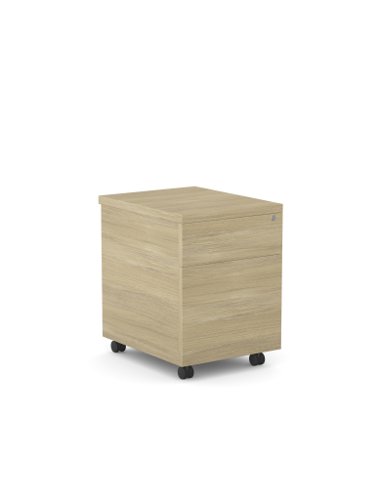 Surface Mobile Pedestal 2 Drw - No Handles - Urban Oak