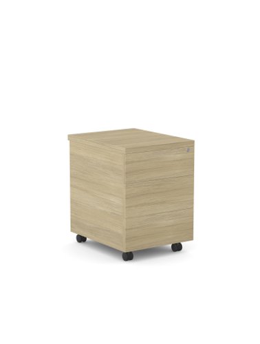 Surface Mobile Pedestal 3 Drw - No Handles - Urban Oak