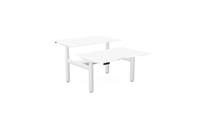 Leap Bench Desk Top With Scallop, 1400 x 800mm - White / White Frame