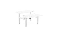 Leap Bench Desk Top With Alu Portals, 1400 x 800mm - White / White Frame