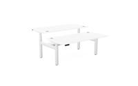 Leap Bench Desk Top With Alu Portals, 1600 x 800mm - White / White Frame