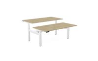Leap Bench Desk Top With Alu Portals, 1800 x 800mm - Urban Oak / White Frame