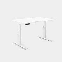 Leap Single Desk Top With Scallop, 1400 x 800mm - White / White Frame
