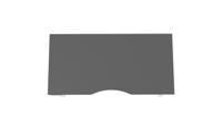 Sit Stand Dual Purpose Scallop Top, 1200 x 800 x 25mm - GR