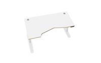 PLY Sit Stand K Top With Alu Portals, 1600 x 1000 x 25mm Rad Left - WH