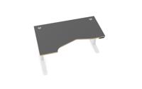 PLY Sit Stand K Top With Alu Portals, 1600 x 1000 x 25mm Rad Left - GR