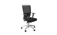 OZ High Back Swivel Black Mesh Lumbar Support Vario Arms - Evert Black E001