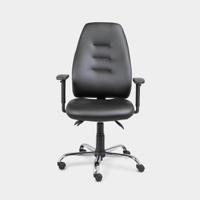 Opos Swivel 3 Lever Chrome Base, Step PU Sliding Arm - Lotus Black L001