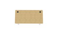 Bamboo rectangular desktop 1200 x 700 x 20mm - light matte, black porthole insert