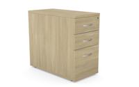 Kito Contract Desk High Ped 3 Drw, 800mm Deep - Maple
