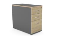 Kito Contract Desk High Ped 3 Drw, 600mm Deep - Graphite