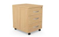 Kito Contract Mobile Ped 3 Drw - Beech