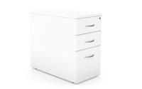 Kito Contract Desk High Ped 3 Drw, 800mm Deep - White