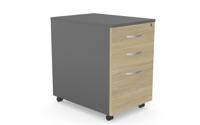 Kito Contract High Mobile Pedestal 3 Drawer 600D x 639H- Graphite