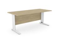 Komo Straight Desk 1800 x 800mm - White Leg / Urban Oak Top