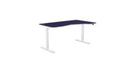 Kay Top Height Adjustable Zoom Black Legs- 1600 x 800 Right handed Blue Top