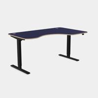 Curvy Height Adjustable Zoom Black Legs- 1600 x 800 Right handed Blue Top
