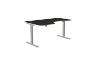 Curvy Height Adjustable Zoom Grey Legs- 1600 x 800 Left  handed Black Top