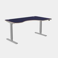Curvy Height Adjustable Zoom Grey Legs- 1600 x 800 Right handed Blue Top