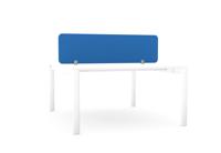 PET Screen - Desk Mounted Straight Top 1390w x 400h - Plain - Blue