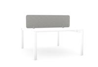 PET Screen - Desk Mounted Straight Top 1390w x 400h - Plain - Grey